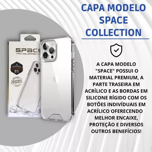 Capa Espaço livre iPhone XR 11 12 13 14 15 Pro Max