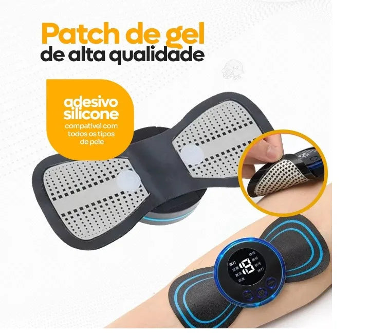 Mini Massageador Elétrico Portátil Aparelho de Massagem Recarregável Muscular Pescoço Pernas Coluna Lombar USB Fisioterapia Rela