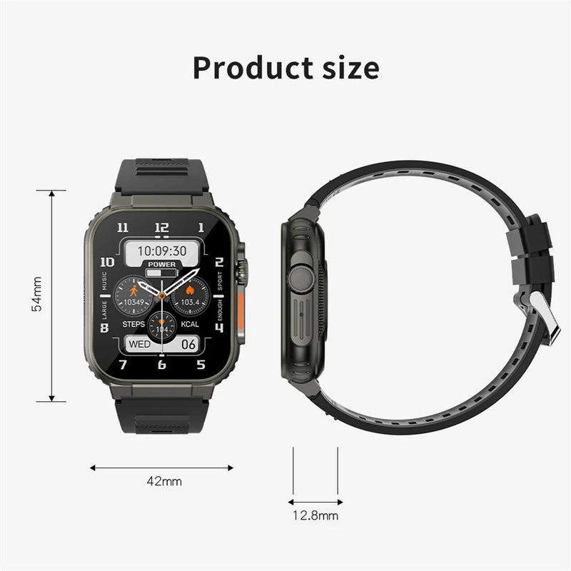 LIGE-Smartwatch Esportivo para Homens e Mulheres, Chamada Bluetooth, Conexão de Música Local, Pulseira TWS, Tela HD AMOLED, Bateria 600 mA